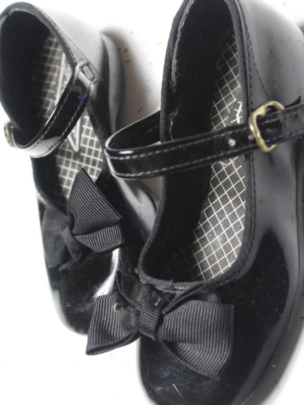 Black Mary Jane Baby Shoes Diamond Girl